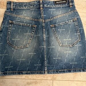 Balenciaga Blue Casual Mini Pencil Skirt